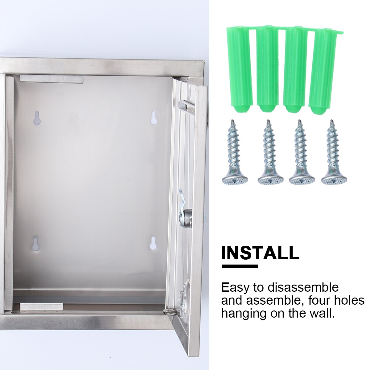 1 pcs Suggestion Box Wall Hanging Mailbox Stainless Steel Mailbox Suggestion Box for School