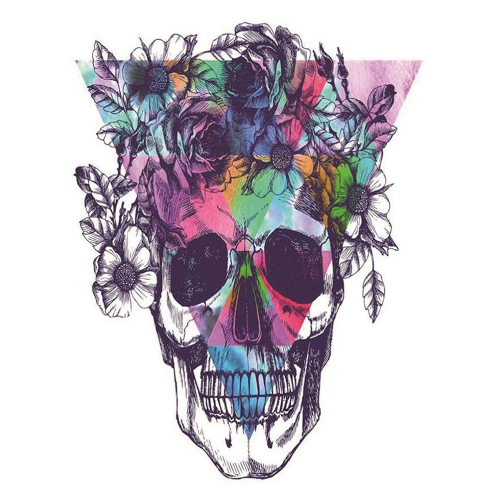 -5D Diamond Painting Embroidery Cross Stitch Kit Wall Decor Art Craft: Flowers eye skull