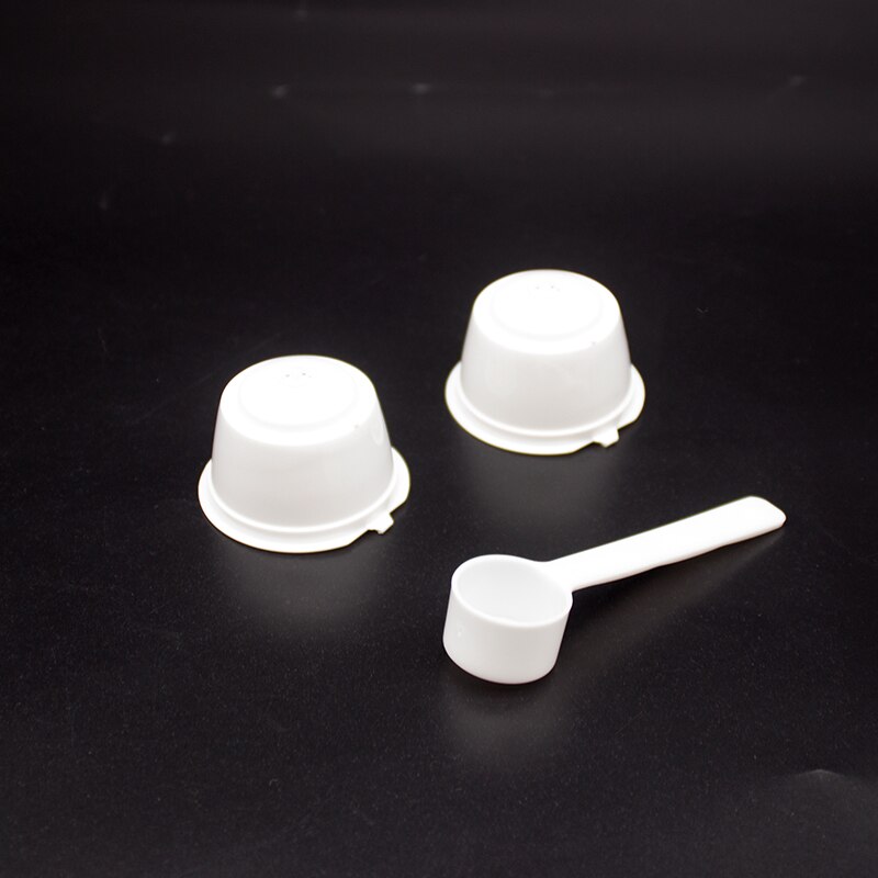 2PCS Reusable Dolce Gusto Coffee Capsules Filter Cup Plastic Nespresso Refillable Coffee Filter Baskets Caps Kitchen Accessories: 2PCS-white