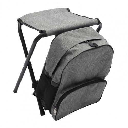 Backpack Stool Folding Step Stool Camping Fishing Folding Chair Backpack Stool Hiking Seat Pouch Sack Picnic Bag Camping Tool: Grey
