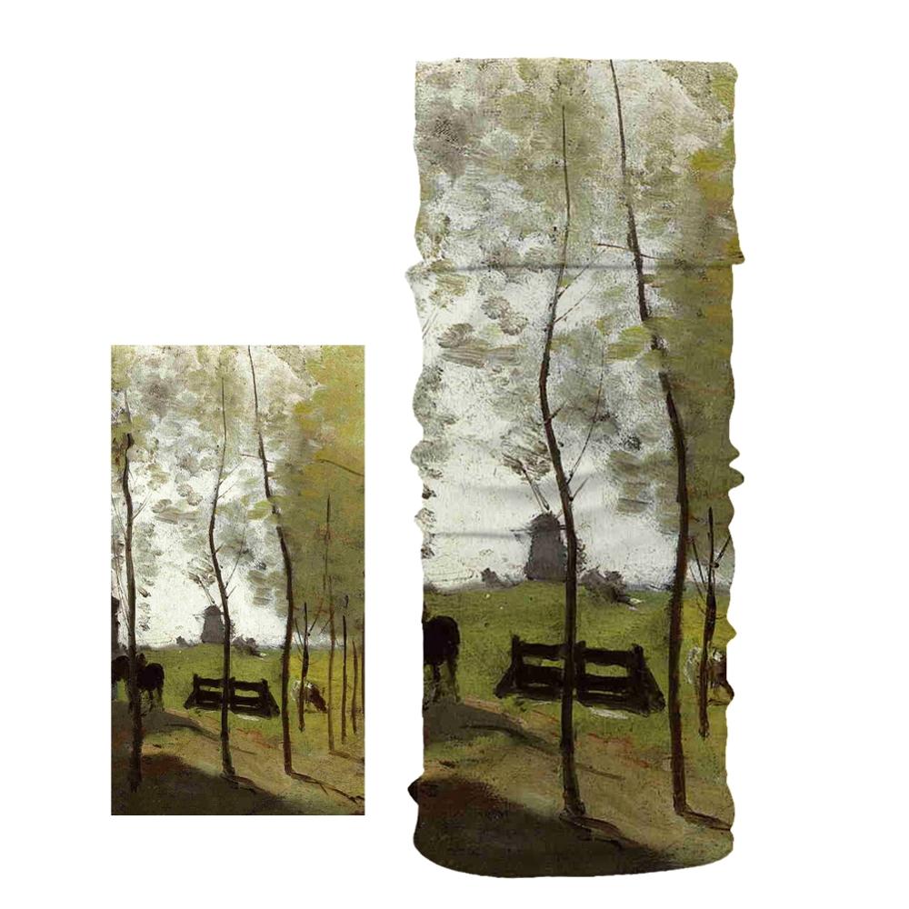 Natuurlijk kersenboompatroon hoofd/gezicht/masker nek bandana sjaal dual-use magische buis hoofddoek wielersport hoofddeksel tulband: G