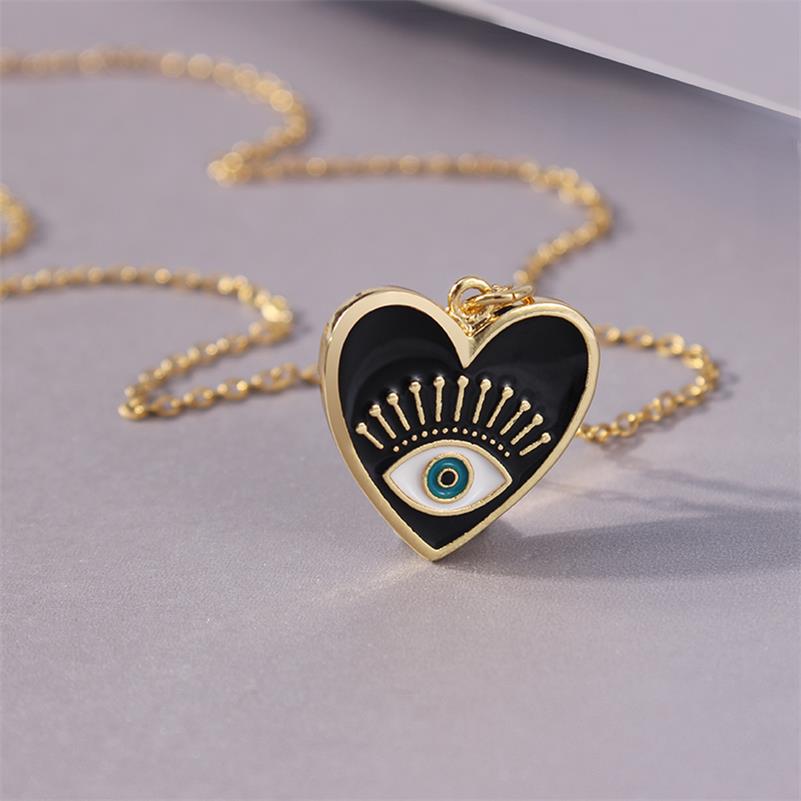 Rvs Turkse Evil Eye Hanger Ketting Ronde Zon Hart Ster Kettingen Vrouwen Sieraden acero inoxidable joyeria mujer: Style1