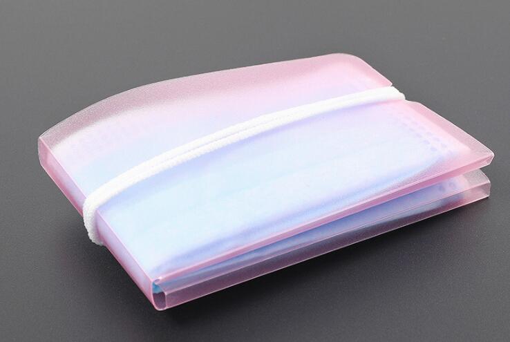 10Pc Foldable Dust Mask Clip Recycled Dustproof Face Mask Storage Container Case Bag Cycling Equipment: pink