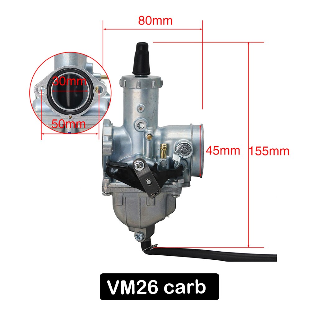 Sclmotos- Mikuni VM20 VM22 VM24 VM28 Carburetor 19mm 26mm 28mm 30mm 32mm Carb For 110cc-250cc Dirt Pit Bike ATV Quad UTV