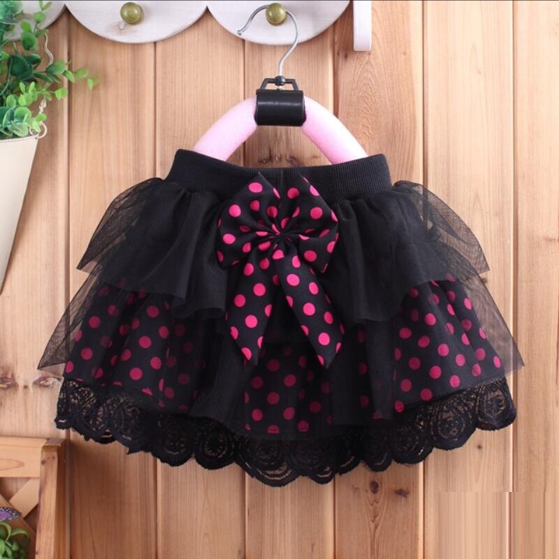 Lente Herfst Zomer Kind Baby Peuter Tutu Cake Rok Dot Kant Boog Prinses Meisjes Rokken Ballet Dans Rok Tutu JW2996: rose kids skirts / 6T