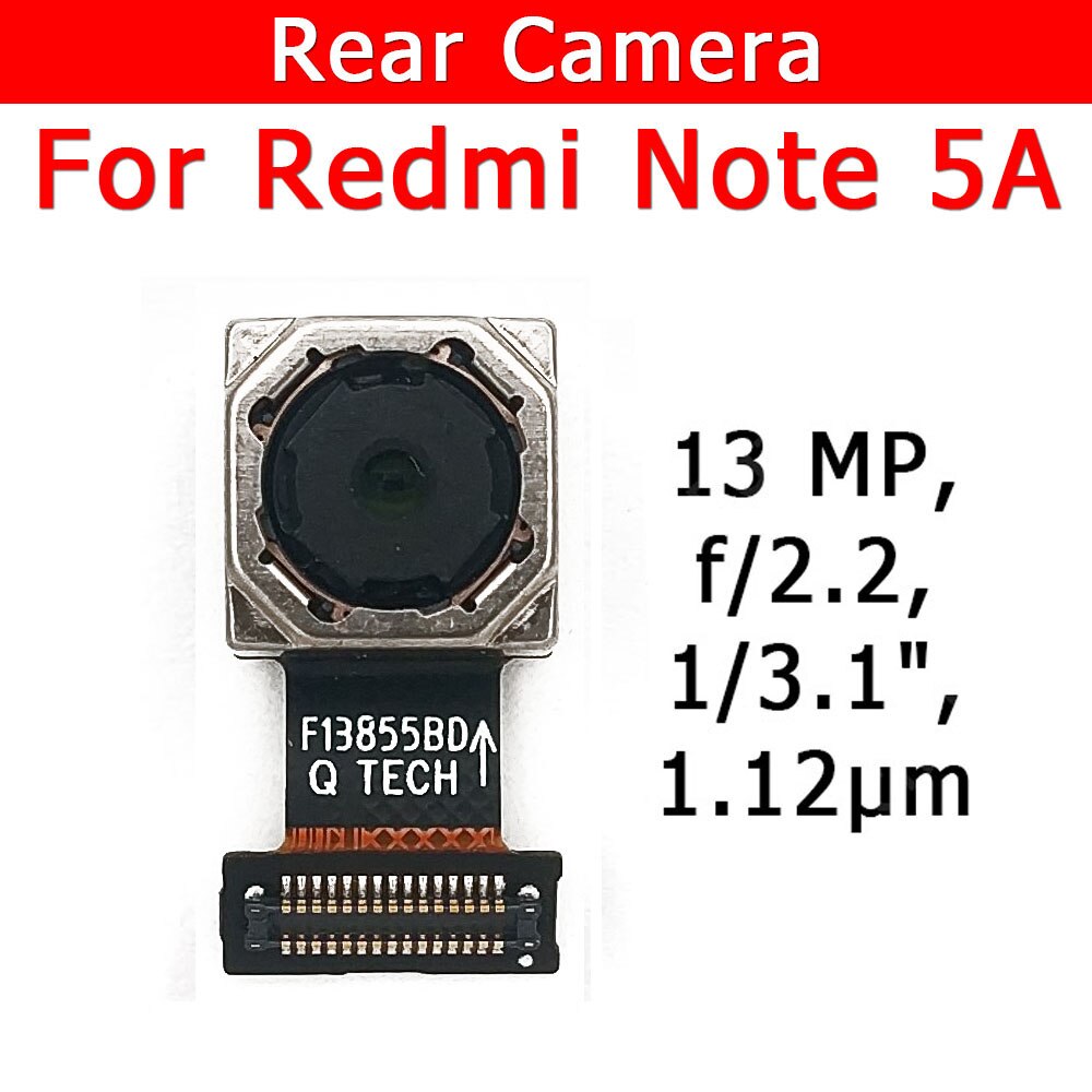 Original Rear Camera For Xiaomi Redmi Note 5A Note5A 5 A Back Main Big Camera Module Flex Cable Replacement Spare Parts
