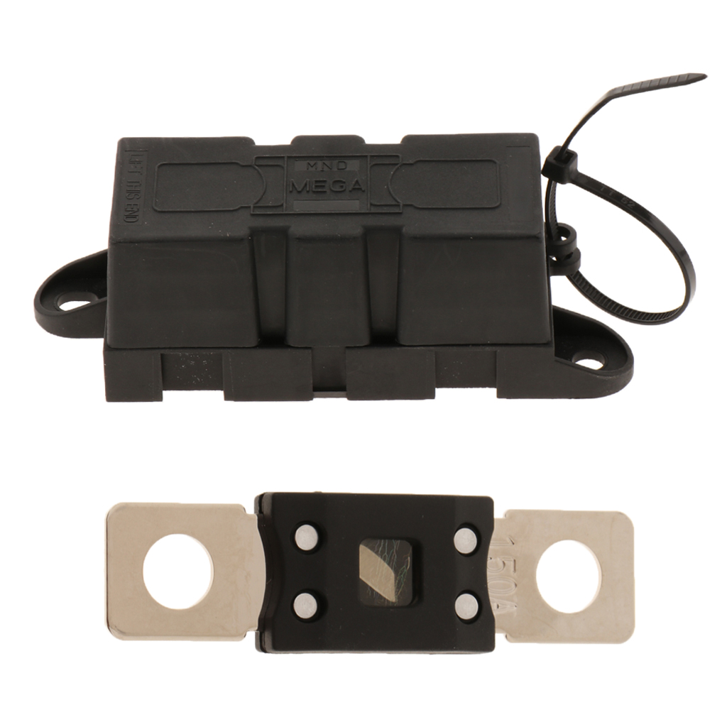 Mega Bolt Down Auto Zekering Tijd Delay-150A 32V + Mega Zekering Holder-300A Voor Heftruck Rv Camper Yacht Auto Golf winkelwagen Marine