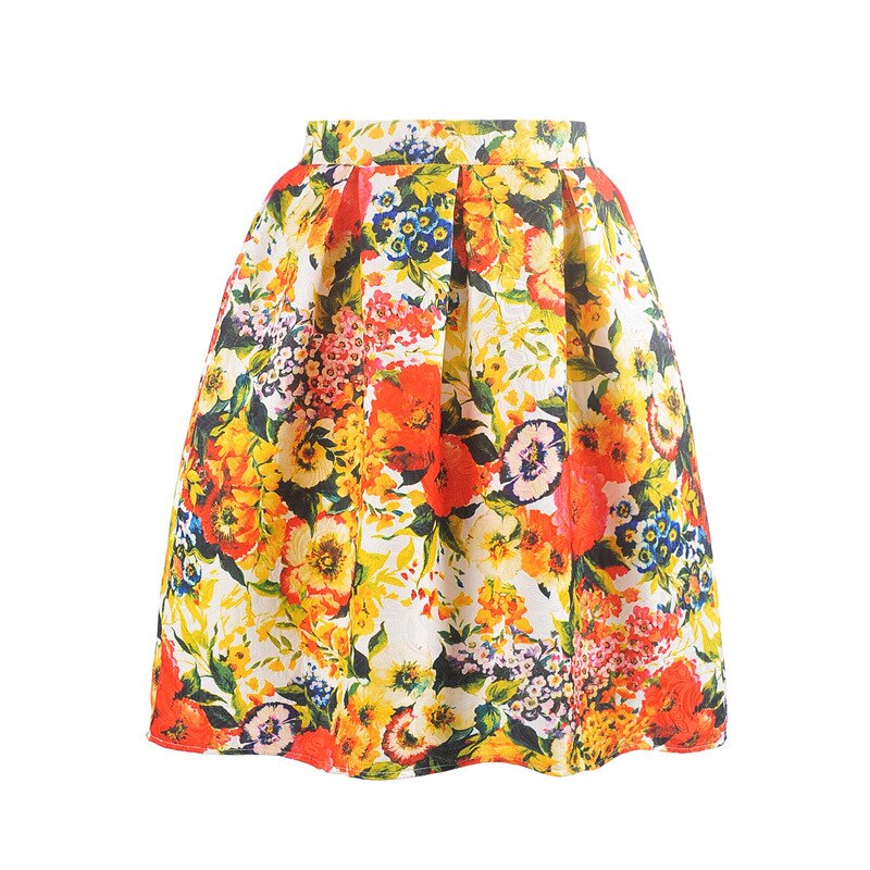 Sommer nederdele til piger med blomsterprint vintage afslappet plisserede nederdele til kvinder midi knælange retro nederdele teenager nederdele
