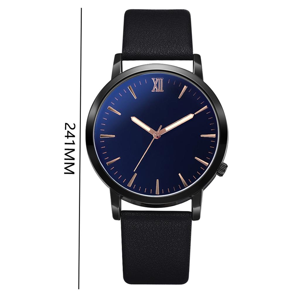 , reloj de negocios para hombres, pulsera de cuero PU, reloj de pulsera de cuarzo analógico a la , reloj Masculino