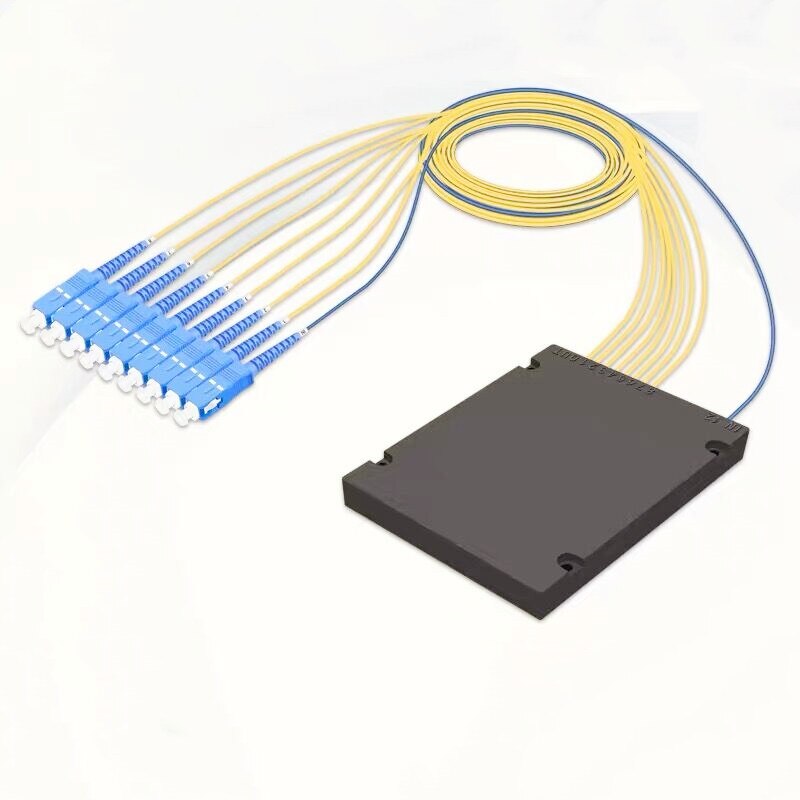 FTTH FBT PLC optical fiber splitter1X8 PLCFiber Optical splitter SC/ UPC 1X8 PLC Singlemode Fiber Optical splitter