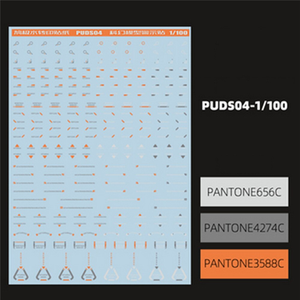 Universal Model Water Slide Decal Warning Sign Sticker for 1/100 Gundam DIY Model Decoration Accessories:  PUDS04