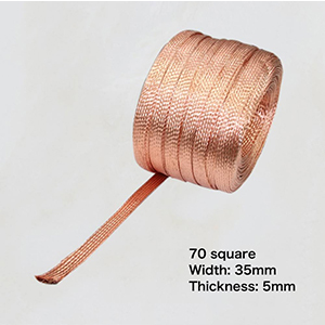 1m 2.5 kvadrat  to 185 kvadrat bredd 6mm-60mm tjocklek 1.5mm-10mm koppar flätad koppar ledande tejp koppar anslutningstråd: 70