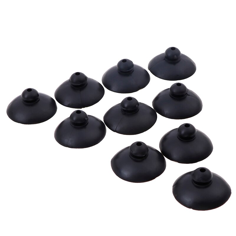10 Uds. Negro de silicona suave ventosa Clip Sucker Holder peces acuario tanque