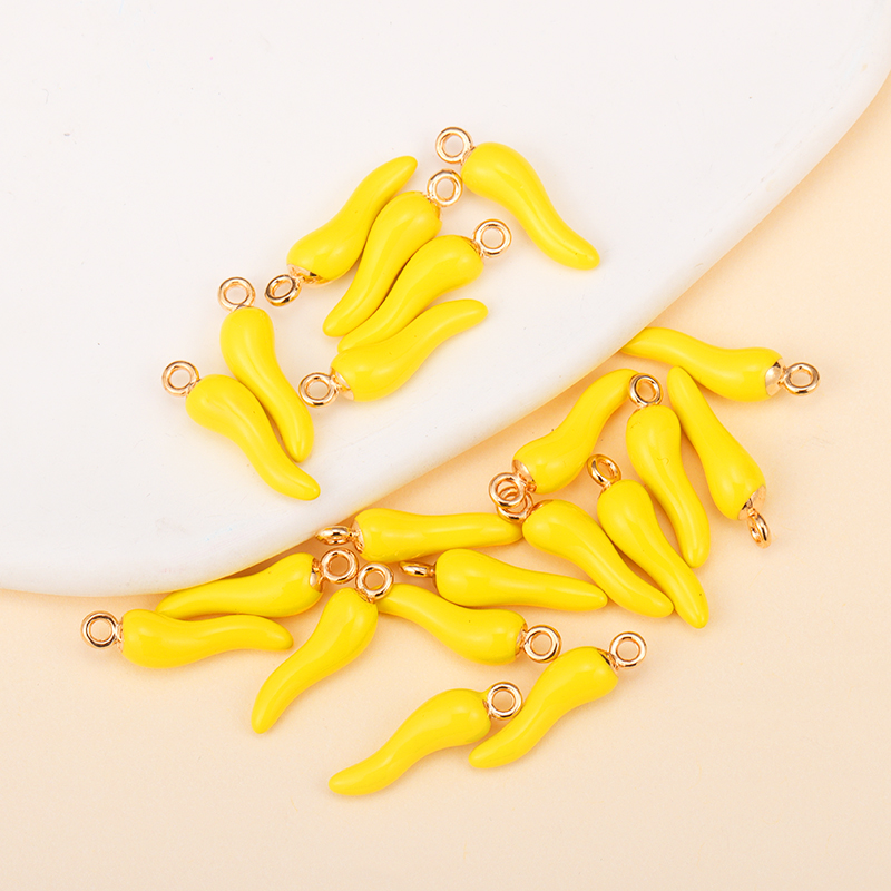10 Stuks Emaille Legering Chili Charme Voor Schattige Oorbellen Rode Peper Hanger Ketting Vrouwen Sieraden Maken Benodigdheden Diy Ornamenten
