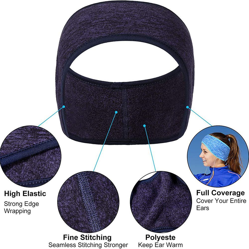 Outdoor Sports Hair Sweat Fleece Ear Cover Women Men Running Headband Ear Warmer Winter Sweatband Ear Muffs Yoga Headband