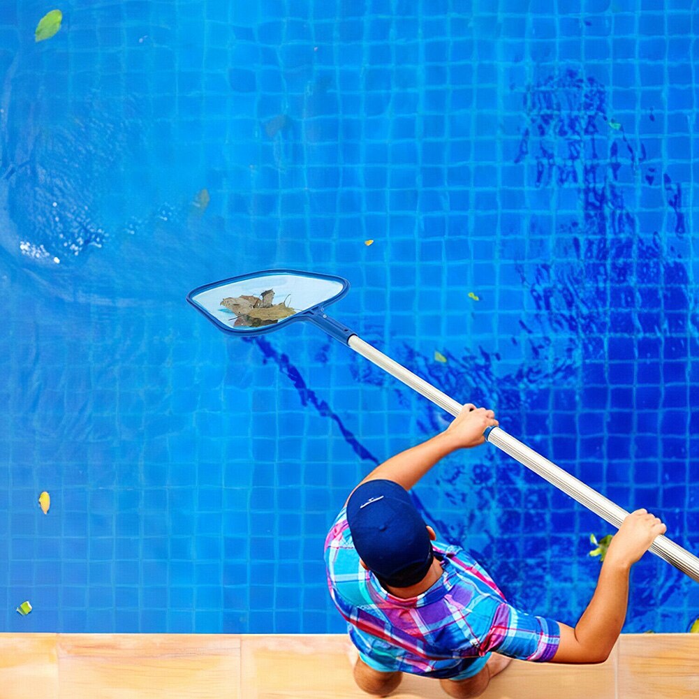 Swimmingpool blad skimmer rive net badekar spa rengøring blade mesh værktøj dam hks 99