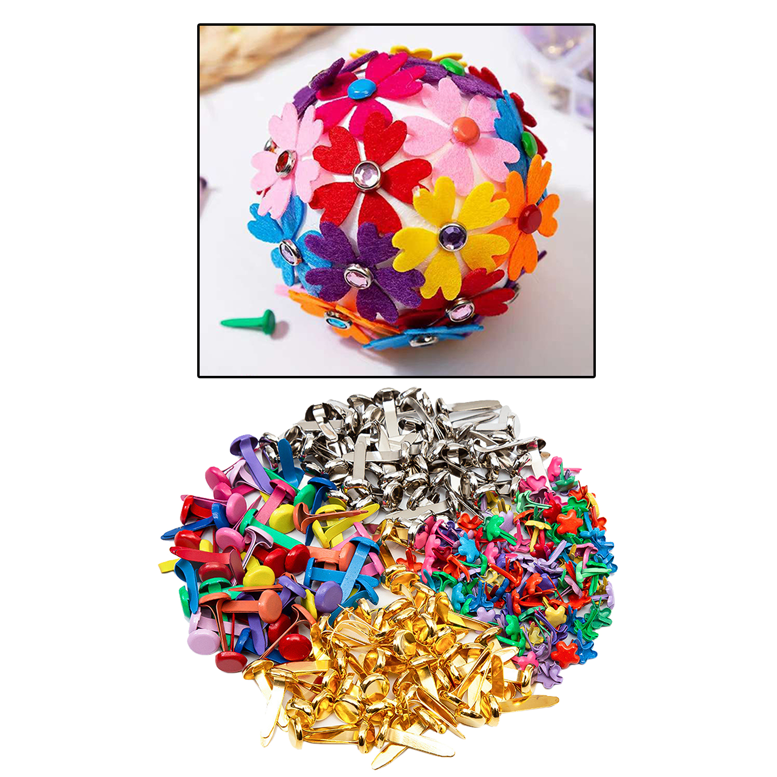 Metalen Veiligheid Mini Brads Paper Craft Scrapbooking Leathercraft Split Pin Ronde Decoratieve Kleine Pinwheel Diy Papier Sluiting Stud: 400pcs