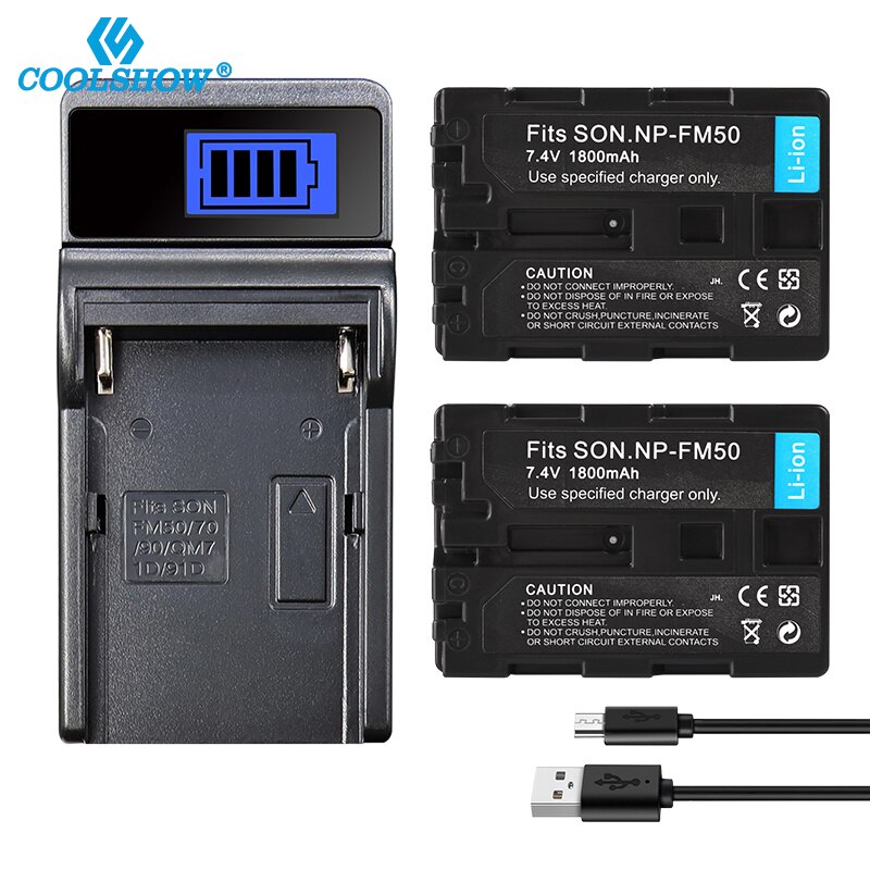 NP FM50 FM55H 1800mAh Batteries for Sony NP-FM50 NP-FM51 NP-FM30 NP-FM55H DCR-PC101 A100 Series DSLR-A100 Camera Battery