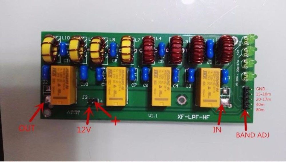 \ 12V 100W Hf Low Pass Lpf Unit 3.5Mhz-30Mhz Gemonteerd