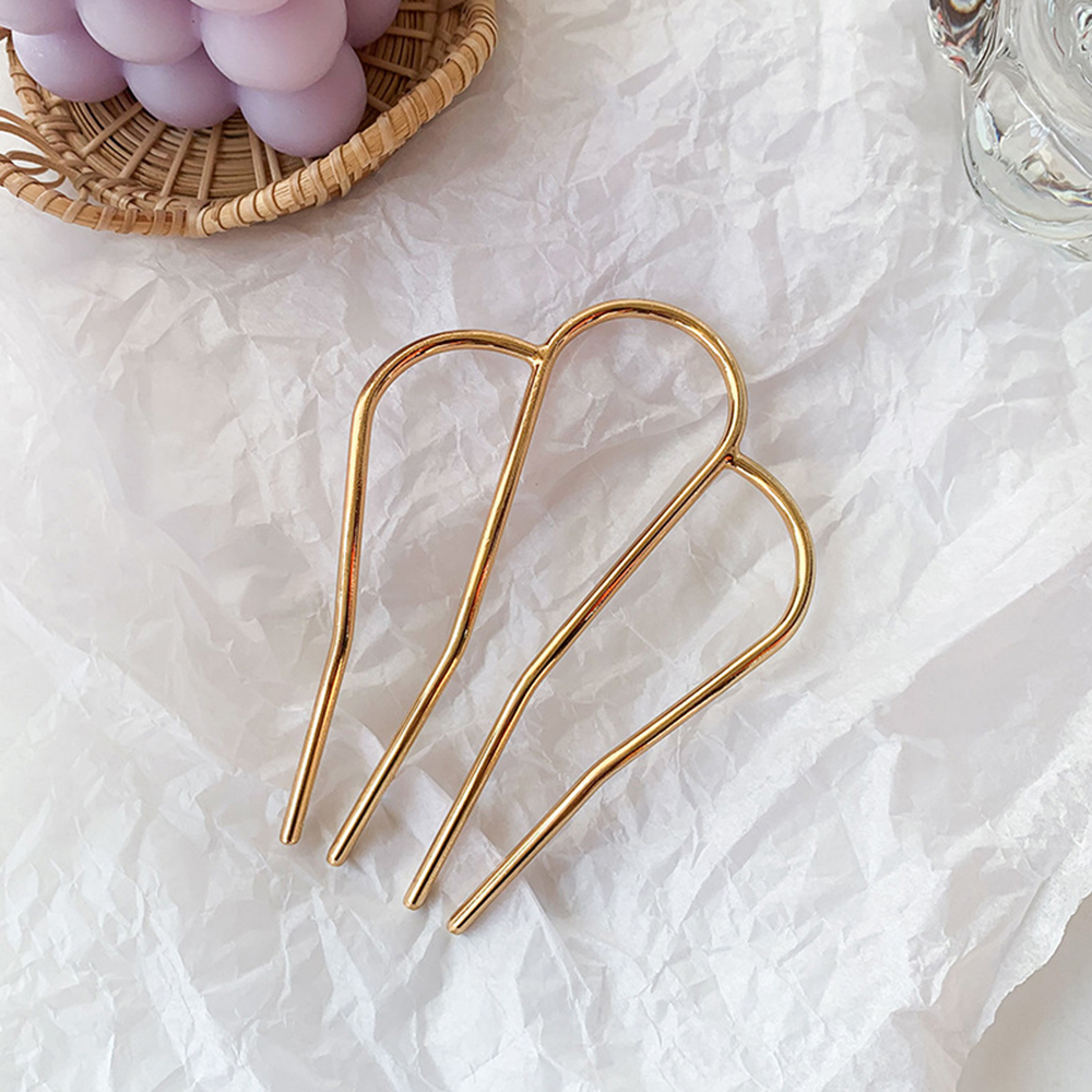 Pinzas para el pelo en forma de U, horquillas de Metal para mujeres y niñas, accesorios de peinado para el cabello, pasadores, fabricante de moños: Gold