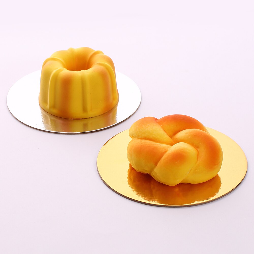 5 stk runde kageplader sæt cakeboard base engangspapir cupcake dessertbakke 6/8/10 tommer kage guldkort pakning