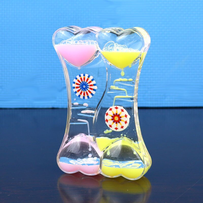 Tobogán de plástico para aceite, adornos sueltos, postre de leche, color líquido, reloj de arena, derrame de aceite, juguete de: sy03