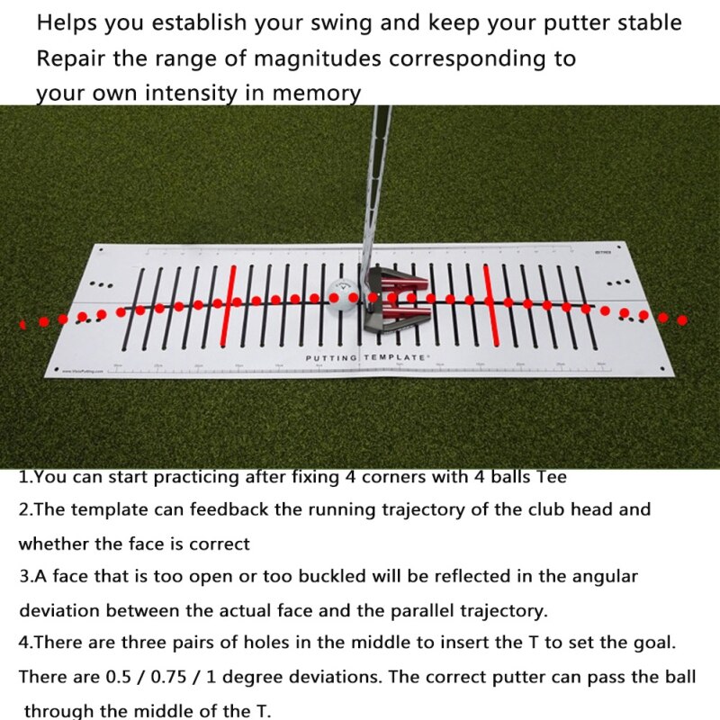 Golf putting øvelse track track papir