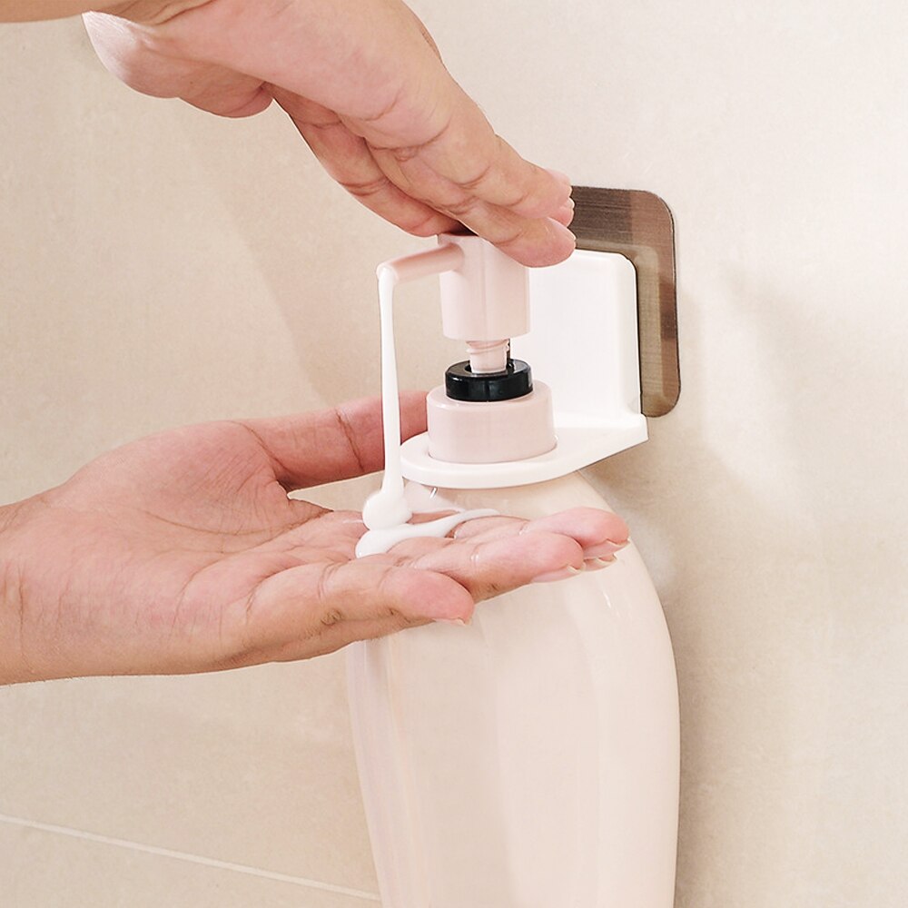 Plug Socket Holder Wall Storage Bathroom Body Wash Shampoo Bottle Wall Mounted Self Sticky Hooks Home Strong Adhesive Hook