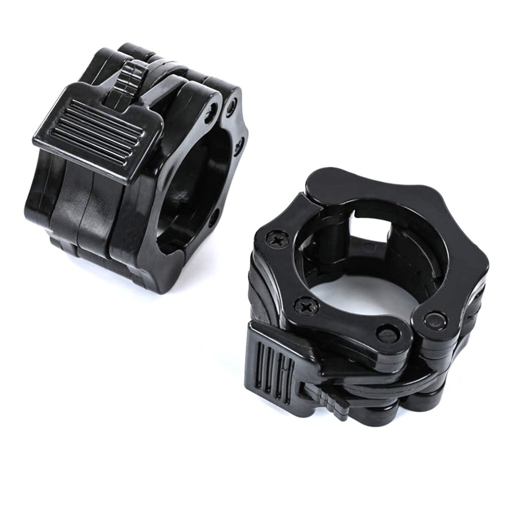 50Mm Clamp Ring 2 Pieces Lock Collar Ring For Dumbbell Weightlifting Bodybuilding Material Abs: Black