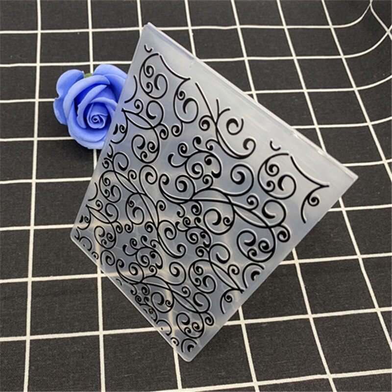 Leaves Curved Lace Plastic Embossing Folder For Scrapbook DIY Album Card Tool Template