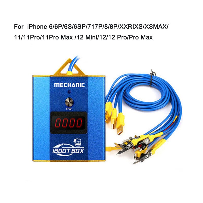 Mekaniker iboot box strømforsyningskabel til iphone 6- iphone 12 promax / samsung / android batteri strømforsyning linje: Til iphone