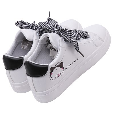 Vrouwen Sneakers Voorjaar Zomer Vrouwelijke Schoenen Handgeschilderde Casual Schoenen Zapatillas Deportivas Mujer: Black / 36