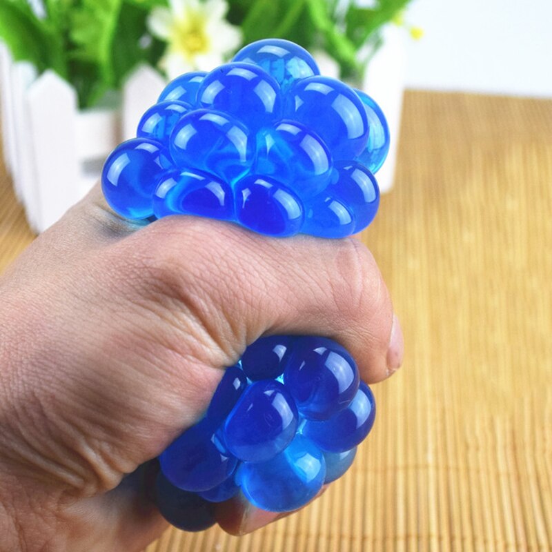 Stress Grape Balls Anti Stress Balls Squishy Balls Mesh Balls Perfect for Stress Relief 3 SET Grape Balls (Purple, Orange, Blu