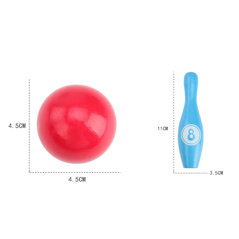 Juego de bolos para niños, 10 pines coloridos, 2 bolas, juguetes para niños pequeños impresos con número, para niños y niñas de 1 a 6 años