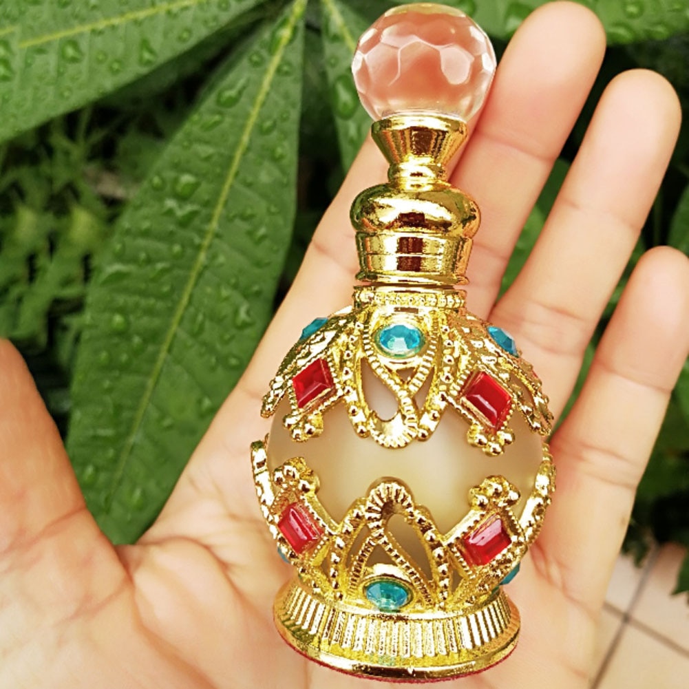 15ml vintage stil dubai aromaterapi eterisk olja parfym lagring tom flaskbehållare