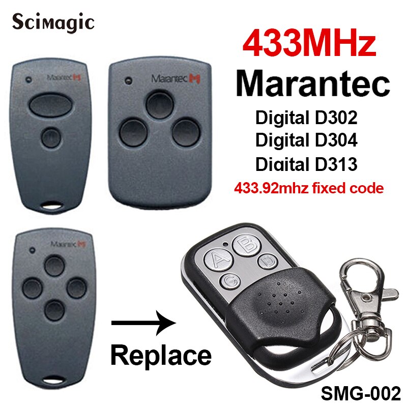 Klon garageport fjärrkontroll marantec 868 mhz  / 433 mhz för digital  d302 d304 d313 433 d323 d382 d384 131 868