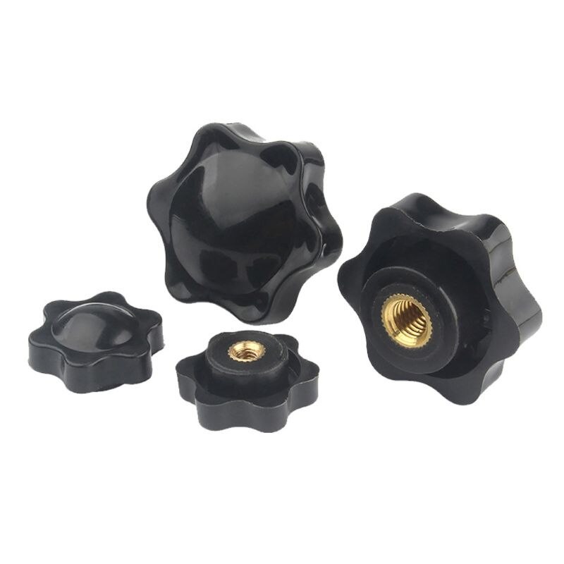 10 stück  m5 m6 m8 m10 pflaumen-handfestziehmuttern griff gewinde stern mechanische rändelmutter manueller klemmknopf