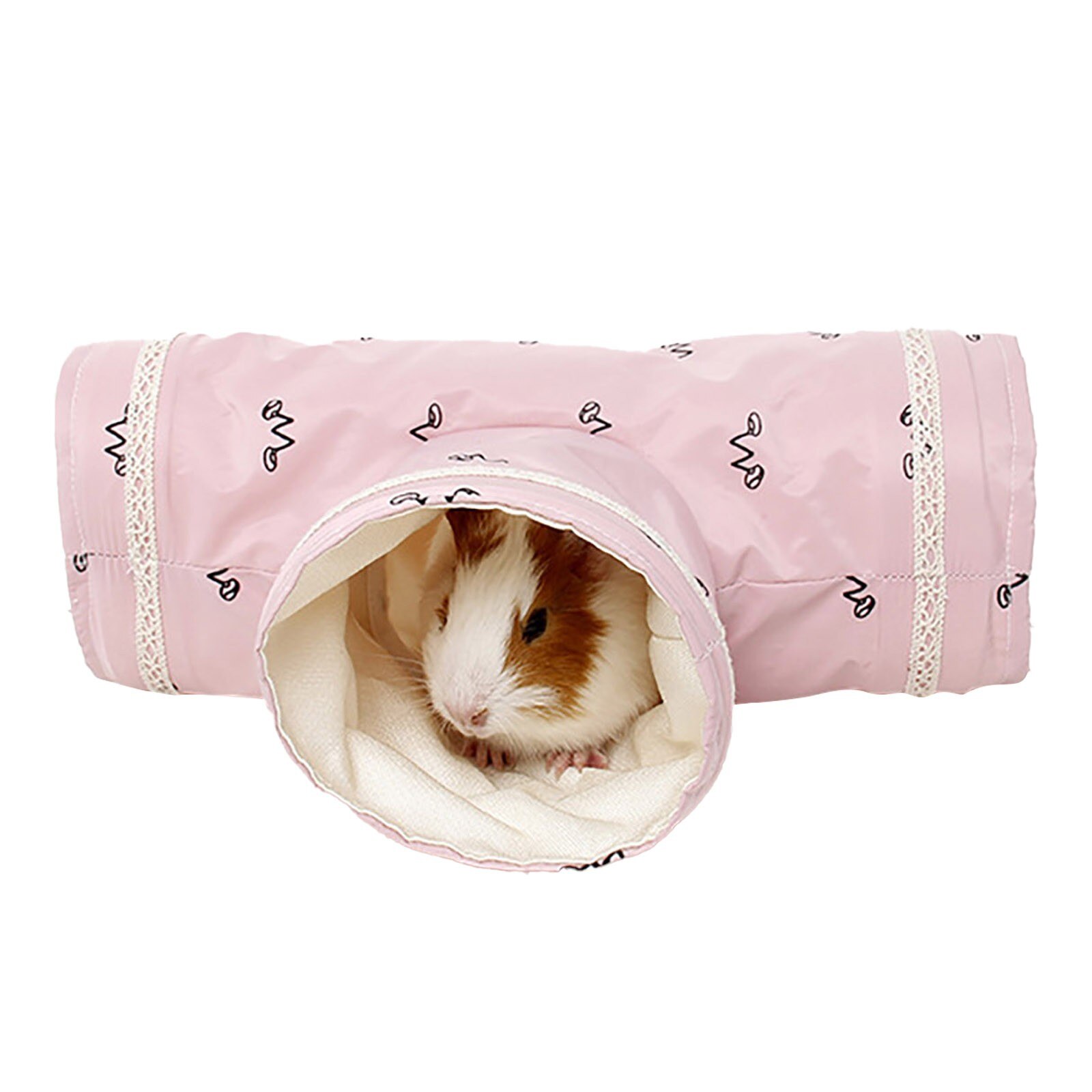 Petit lit pour Hamster, éventails, trous de perçage, tunnel hérisson, cochon d'inde, niche pour animaux de compagnie, maison pour lit d'animal de compagnie: C