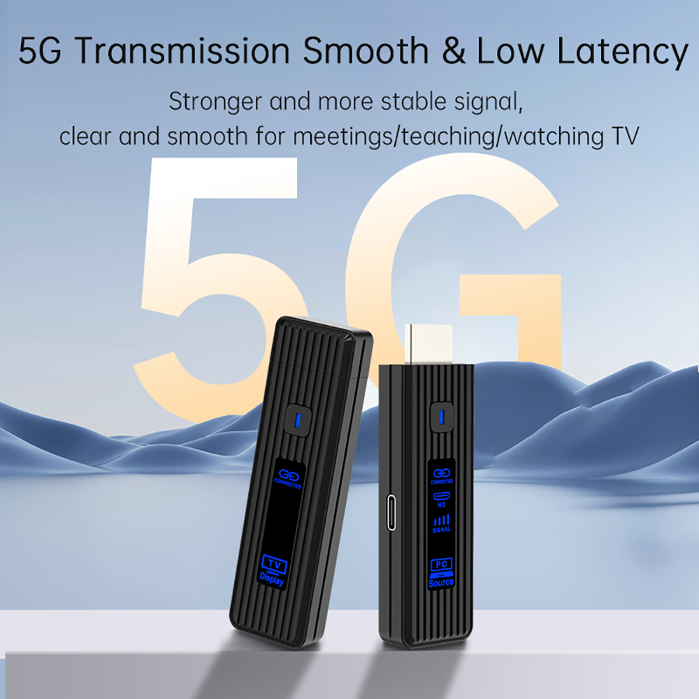 5.8g trådlösa hdmi-videosändare/mottagare förlängare 50m 1080p hdmi-video/ljud-tv-sticka intelligent displayadapter för tv/pc