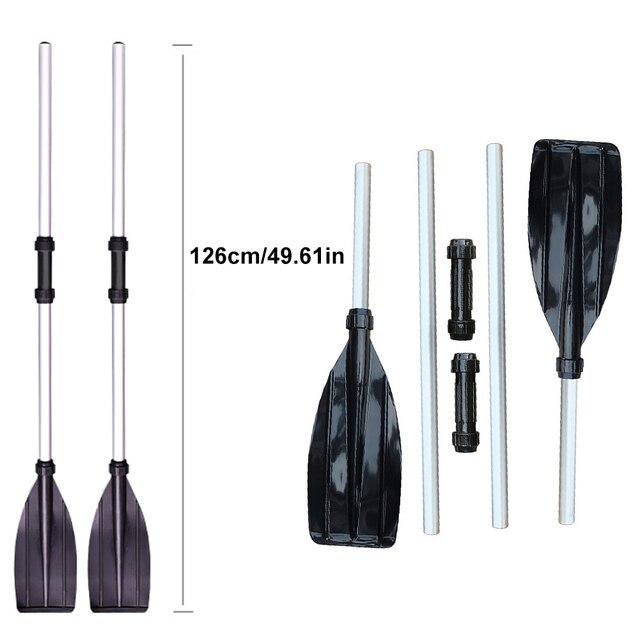 2 Stuks Aluminium Boot Peddels Sterke Uitschuifbare Roeispaan Afneembare Quick Release Surfen Peddel Kanoën Roeispanen Varen Accessoires: Default Title