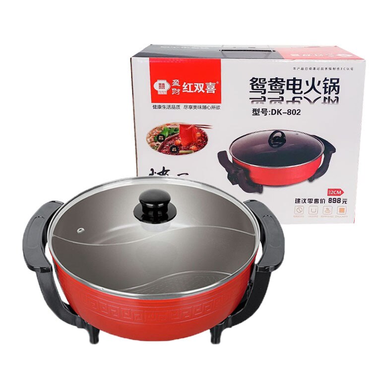 Marmite électrique double soupe Shabu, ustensiles de cuisine d&#39;intérieur sans fumée, cuisinières à Induction antiadhésives 6L, 1300W 220V: of 1-5 Yuanyang Pots