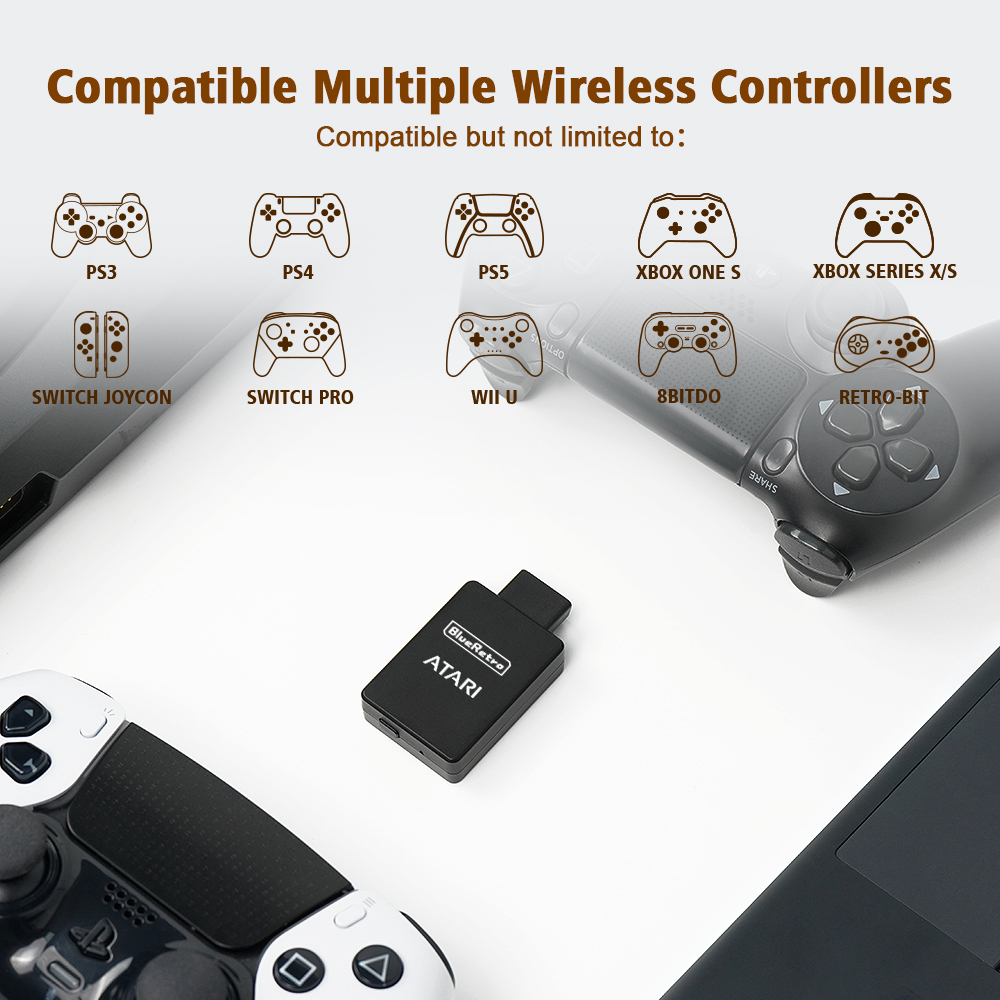 RetroScaler BlueRetro Draadloze Game Controllers Adapter voor Atari 2600 Console naar PS3 PS5 8itdo Xbox One S Draadloze Controllers