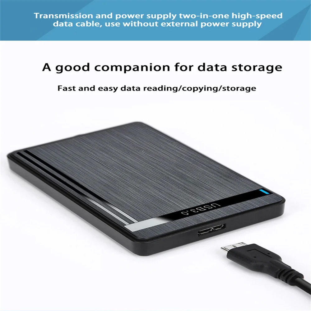 2.5" SATA to USB3.0 HDD Enclosure Mobile Hard Drive Cases for SSD External Storage HDD Box With USB3.0/2.0 Cable ABS