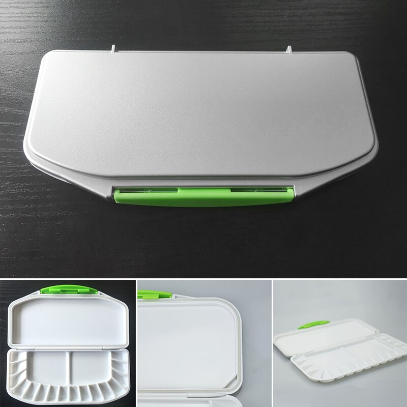 Clamshell palet plast farve boks maling palette 21*10.5*2.3cm til akryl maleri, olie maleri, gouache
