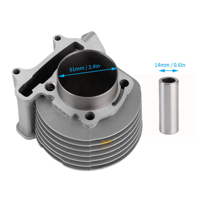 Kit de cilindro de gran cilindro para motores de escúter GY6, cilindro para motores de GY6-1P52QMI/GY6-1P57QMJ, 180CC, 2,4 pulgadas, 125CC/150cc