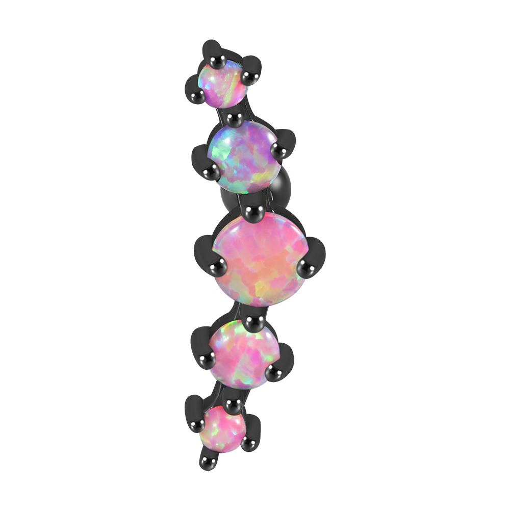 1 Stuk Chirurgisch Staal Opaal Oor Tragus Kraakbeen Stud Helix Piercing Schroef Bal Kwab Oorbellen Barbell Sieraden: Goud-kleur