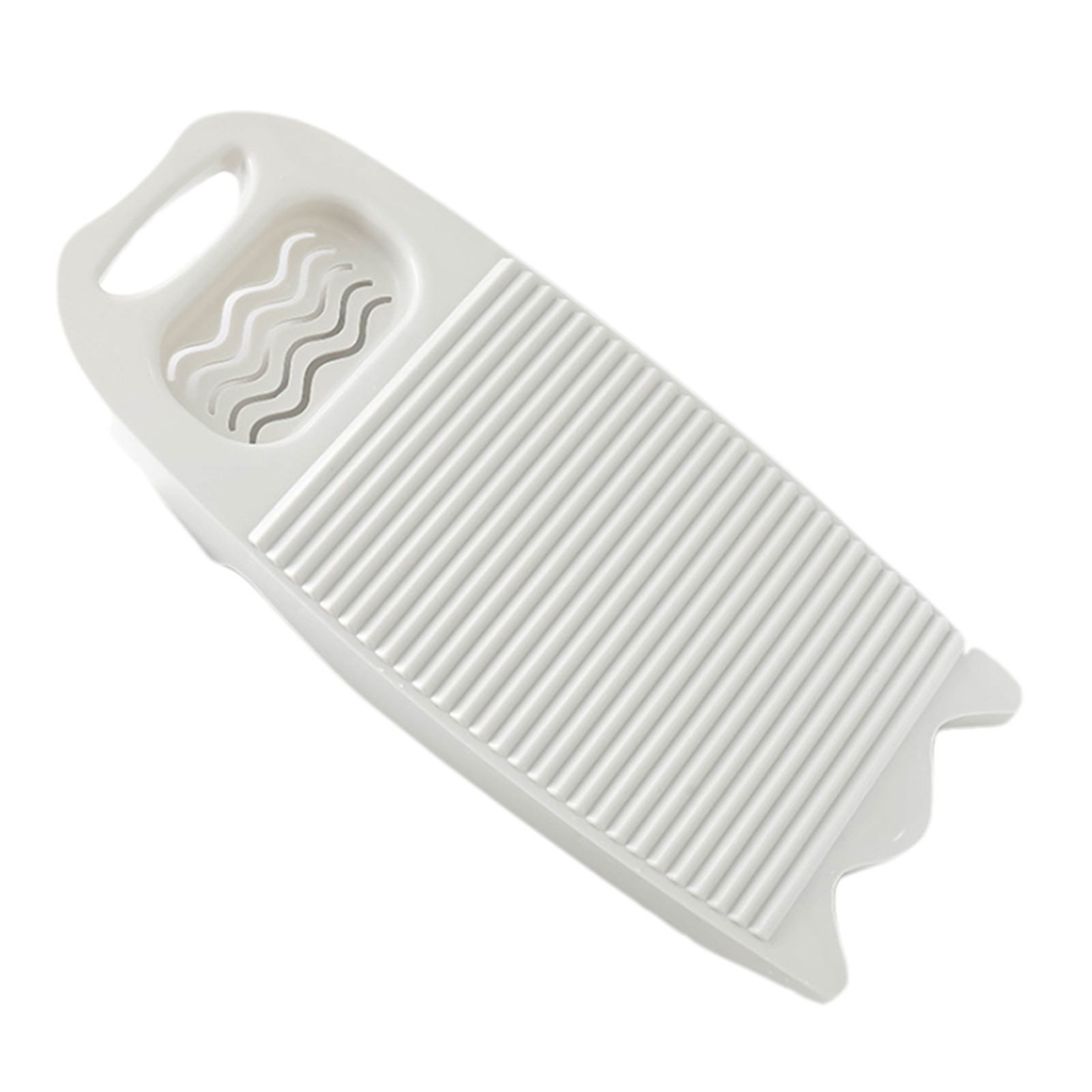 Wash Board Thickened Hand Wash Laundry Boards Dirty Clothes Washboard with Soap Holder for Underwear Lingerie Cleaning: WHITE