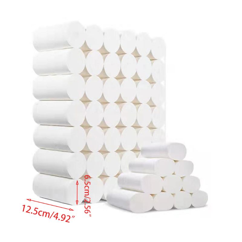 10 Rolls Toilet Paper No Fluorescent Agent Soft Stronge 4-Ply Sheets Bath Tissue 831B