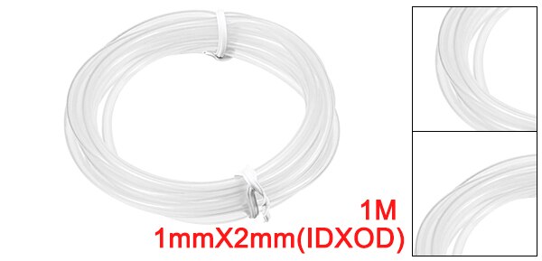 UXCELL High Quantity Transparent Clear Flexible Hose Silicone Rubber Tubing Tube Hose Pipe Homebrew Hose 1M Length: 1mm x 2mm x 1m