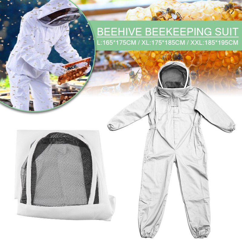 Katoen Full Body Bijenteelt Kleding Sluier Hood Hat Anti-Bee Jas Speciale Beschermende Kleding Bijenteelt Bee Pak Apparatuur